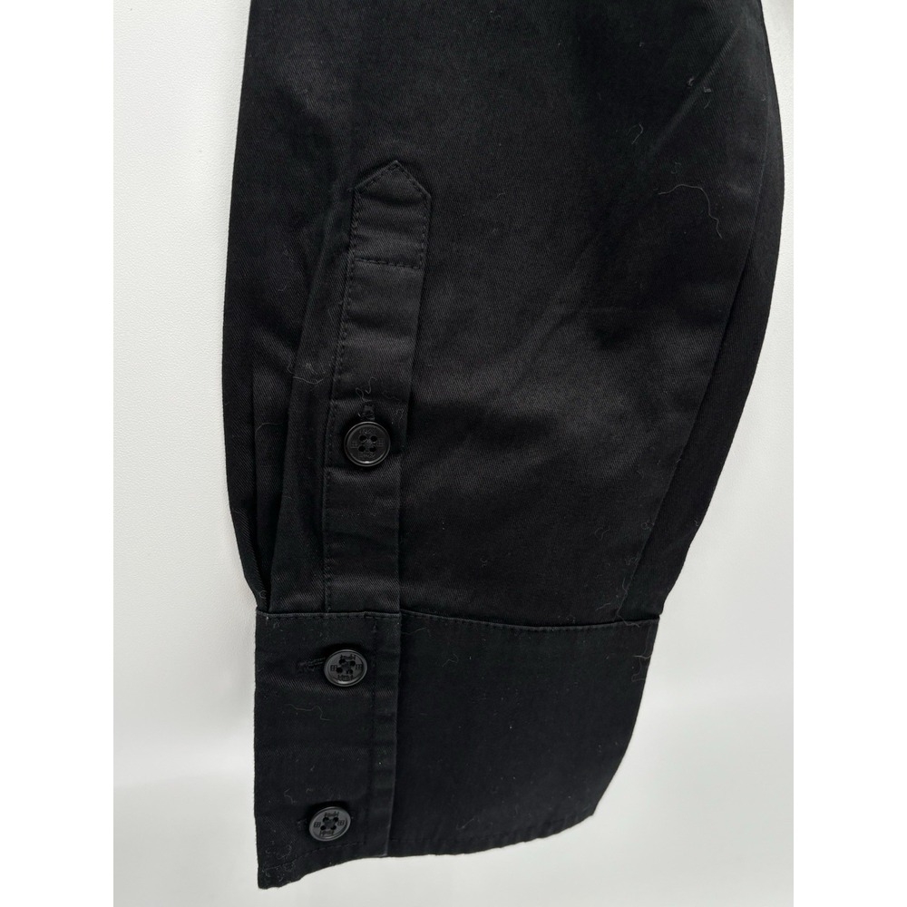 Ksubi Cropped Button Front Shirt Womens M Black Minimalist Luxury Cotton - Picture 6 of 11